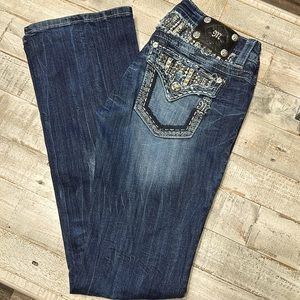 **Miss Me Jeans** size 28, length 34, Signature Boot Cut color MK 399 blue jeans